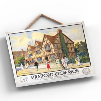 P0195 - Stratford Upon Avon Shakespeare Original National Railway Affiche Sur Une Plaque Décor Vintage 2