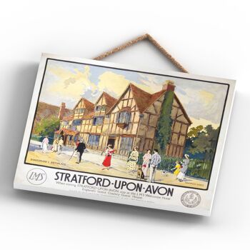 P0195 - Stratford Upon Avon Shakespeare Original National Railway Affiche Sur Une Plaque Décor Vintage 4