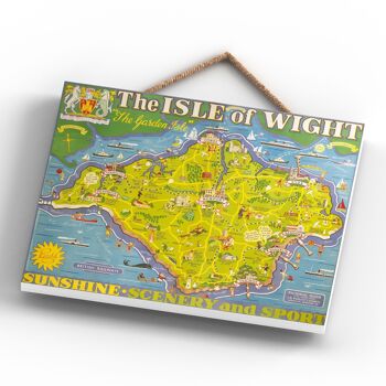 P0205 - The Isle Of Wight Sunshine Affiche originale des chemins de fer nationaux sur une plaque décor vintage 4
