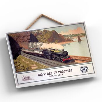 P0215 - Tunnel de Train Affiche Originale des Chemins de fer Nationaux sur Plaque Décor Vintage 2