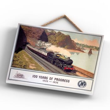 P0215 - Tunnel de Train Affiche Originale des Chemins de fer Nationaux sur Plaque Décor Vintage 4