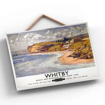 P0223 - Whitby Coast Original National Railway Affiche Sur Une Plaque Décor Vintage 2
