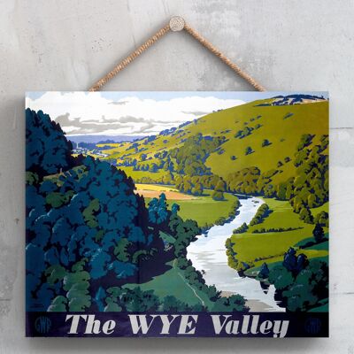 P0230 - Wye Valley Original National Railway Poster auf einer Plakette im Vintage-Dekor