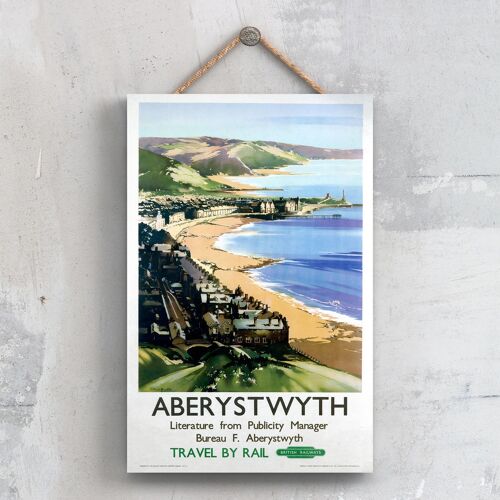 P0251 - Aberystwyth Coast Original National Railway Poster On A Plaque Vintage Decor