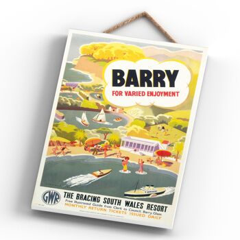 P0263 - Barry Varied Enjoyment Affiche Originale National Railway Sur Une Plaque Décor Vintage 4