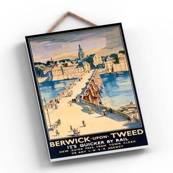 P0269 - Berwick Upon Tweed Affiche Originale National Railway Sur Une Plaque Décor Vintage 2