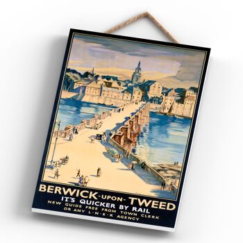 P0269 - Berwick Upon Tweed Affiche Originale National Railway Sur Une Plaque Décor Vintage 4