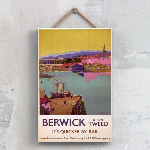 P0272 - Berwick Upon Tweed Quicker Original National Railway Poster On A Plaque Vintage Decor