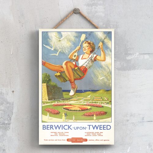 P0273 - Berwick Upon Tweed Walled Original National Railway Poster On A Plaque Vintage Decor