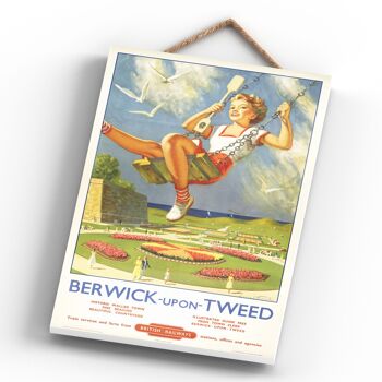 P0273 - Berwick Upon Tweed Walled Original National Railway Poster sur une plaque décor vintage 4