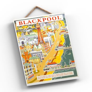 P0277 - Blackpool Pier Original National Railway Affiche Sur Une Plaque Décor Vintage 2