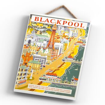 P0277 - Blackpool Pier Original National Railway Affiche Sur Une Plaque Décor Vintage 4