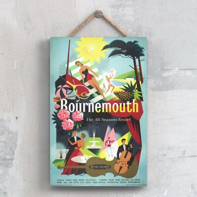 P0281 - Bournemouth All Seasons Original National Railway Poster On A Plaque Vintage Decor
