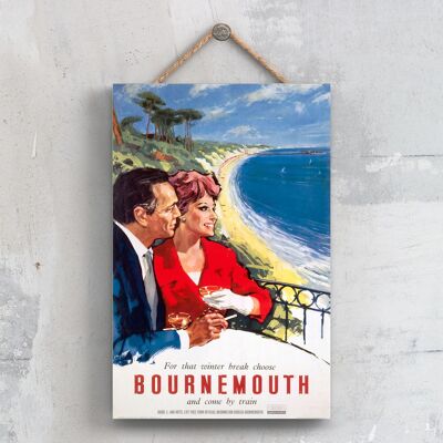 P0282 - Bournemouth Drinks Original National Railway Poster On A Plaque Vintage Decor