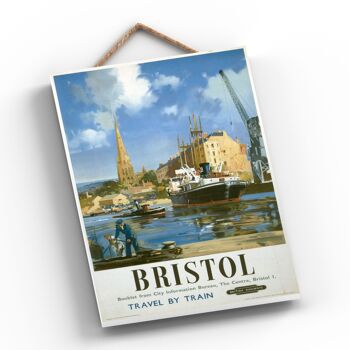 P0295 - Bristol Docks Affiche Originale National Railway Sur Une Plaque Décor Vintage 2