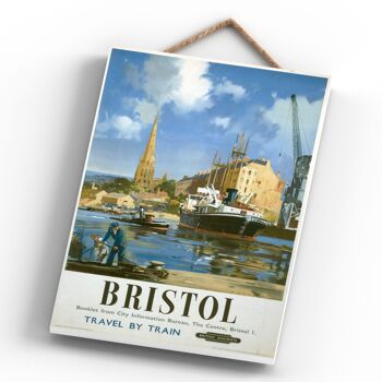 P0295 - Bristol Docks Affiche Originale National Railway Sur Une Plaque Décor Vintage 4