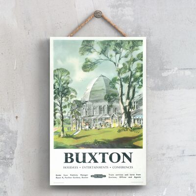 P0311 – Buxtonolidays Entertainments Conferences Original National Railway Poster auf einer Plakette im Vintage-Dekor