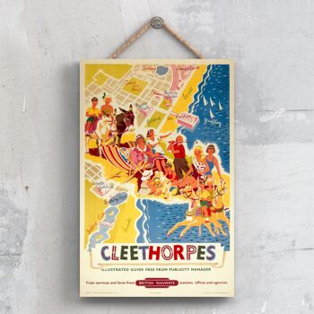 P0331 - Cleethorpes Donkey Affiche Originale National Railway Sur Une Plaque Décor Vintage 1