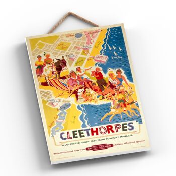P0331 - Cleethorpes Donkey Affiche Originale National Railway Sur Une Plaque Décor Vintage 2