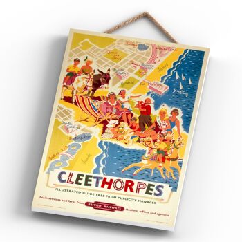 P0331 - Cleethorpes Donkey Affiche Originale National Railway Sur Une Plaque Décor Vintage 4