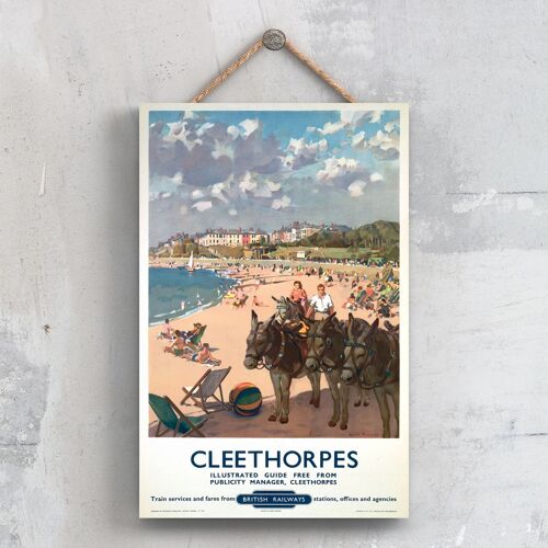 P0332 - Cleethorpes Donkies Original National Railway Poster On A Plaque Vintage Decor