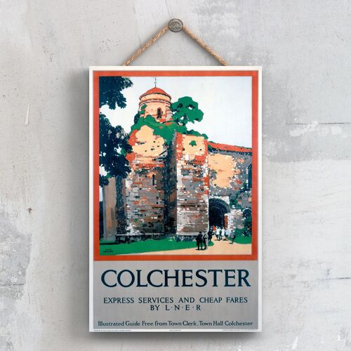 P0334 - Colchester Original National Railway Poster On A Plaque Vintage Decor