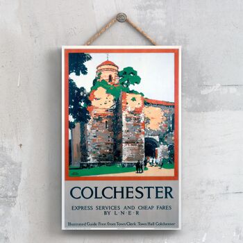 P0334 - Colchester Original National Railway Affiche Sur Une Plaque Décor Vintage 1