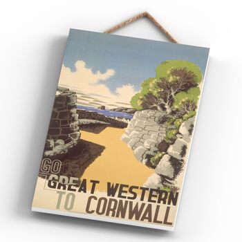 P0342 - Cornwall Go Great Western National Railway Affiche Sur Une Plaque Décor Vintage 4