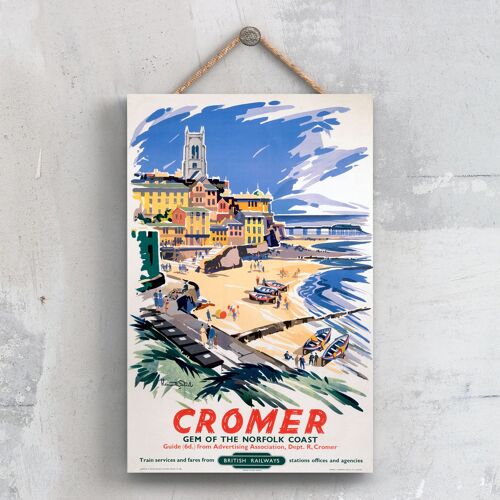 P0347 - Cromer Gem Original National Railway Poster On A Plaque Vintage Decor