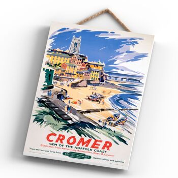 P0347 - Cromer Gem Affiche Originale Des Chemins De Fer Nationaux Sur Une Plaque Décor Vintage 4
