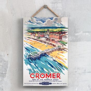 P0348 - Cromer Gem Norfolk Original National Railway Affiche Sur Une Plaque Décor Vintage 1