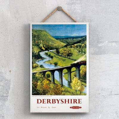 P0355 - Derbyshire Monsal Dale Peak District Affiche originale des chemins de fer nationaux sur une plaque Décor vintage