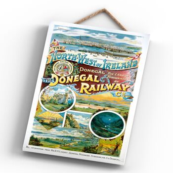 P0365 - Affiche originale des chemins de fer nationaux du Donegal Railway sur une plaque décor vintage 4