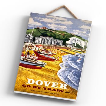 P0367 - Dover Go By Train Affiche originale des chemins de fer nationaux sur une plaque décor vintage 4