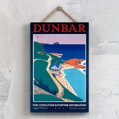 P0371 - Dunbar Original National Railway Poster On A Plaque Vintage Decor