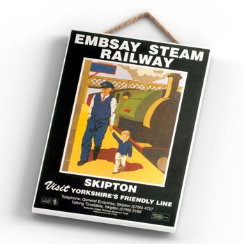 P0392 - Embsay Steam Railway Yorkshire Original National Railway Affiche Sur Une Plaque Décor Vintage 4