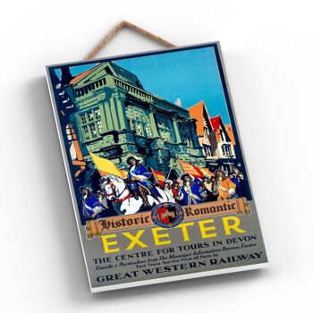 P0398 - Exeter Historic Original National Railway Affiche Sur Une Plaque Décor Vintage 2