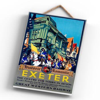 P0398 - Exeter Historic Original National Railway Affiche Sur Une Plaque Décor Vintage 4
