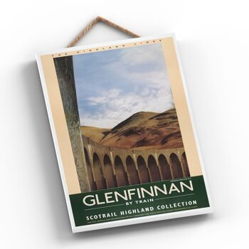 P0414 - Glenfinnan Scotrail Affiche originale des chemins de fer nationaux sur une plaque décor vintage 2