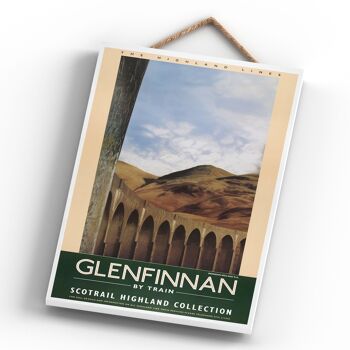 P0414 - Glenfinnan Scotrail Affiche originale des chemins de fer nationaux sur une plaque décor vintage 4