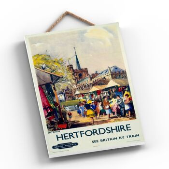 P0441 - Hitchin Hertfordshire National Railway Affiche Originale Sur Une Plaque Décor Vintage 2