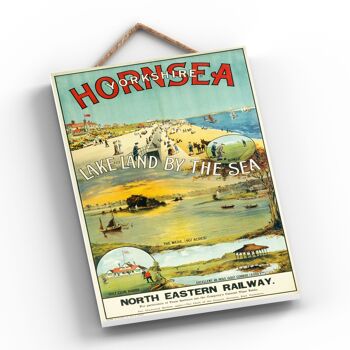 P0443 - Hornsea By The Sea Affiche Originale National Railway Sur Une Plaque Décor Vintage 2