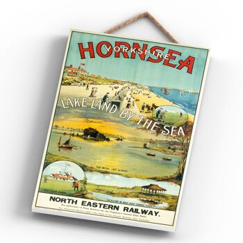 P0443 - Hornsea By The Sea Affiche Originale National Railway Sur Une Plaque Décor Vintage 4