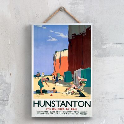 P0448 - Hunstanton Cliff Original National Railway Poster On A Plaque Vintage Decor