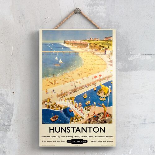 P0449 - Hunstanton Norfolk Original National Railway Poster On A Plaque Vintage Decor