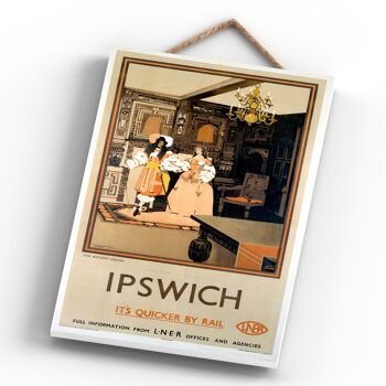 P0457 - Ipswich Ancient House Original National Railway Affiche Sur Une Plaque Décor Vintage 4