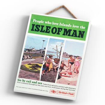 P0463 - Isle Of Man People Affiche Originale National Railway Sur Une Plaque Décor Vintage 4