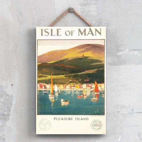 P0464 - Isle Of Man Pleasure Island Original National Railway Poster On A Plaque Vintage Decor