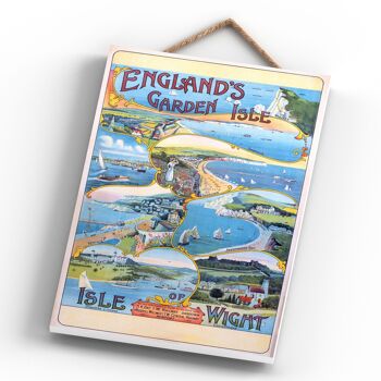 P0475 - Isle Of Wight Garden Affiche originale des chemins de fer nationaux sur une plaque décor vintage 4