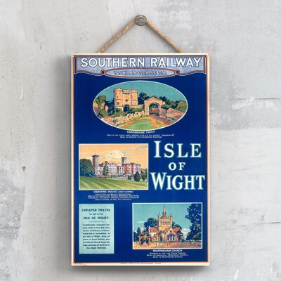 P0476 - Isle Of Wight Southern Original National Railway Poster On A Plaque Vintage Decor
